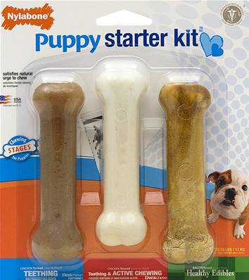 Nylabone Puppy Starter Kit - 3 Chew Bones